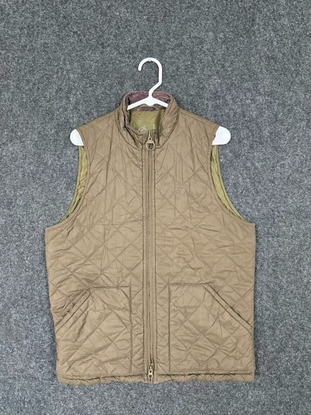 Barbour Quilted Vest Women's S Olive Green Zip Gilet Lightweight